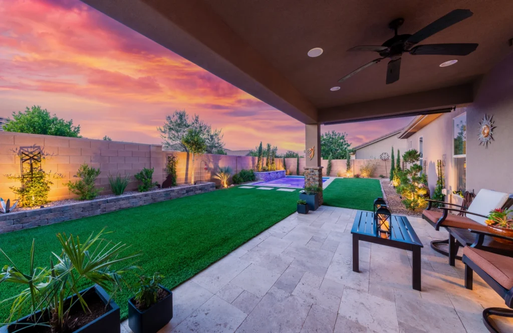 An outdoor scene showcasing a vibrant